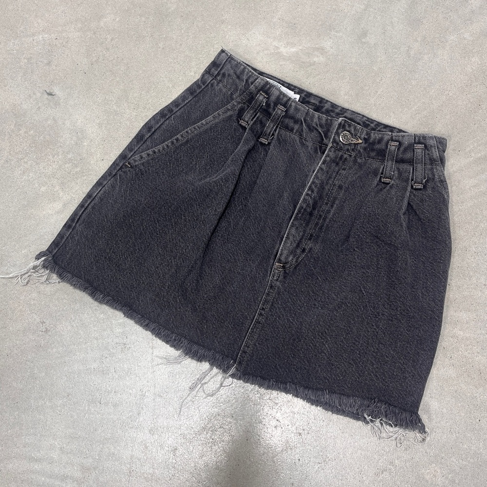 VTG Black Denim Skirt